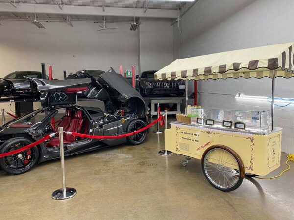 Vintage Gelato Cart on display at Car Show