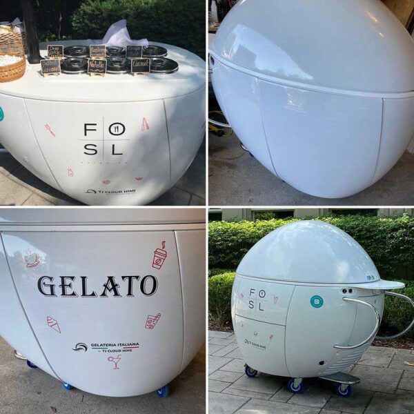 Cloud Cart with Vinyl Lettering